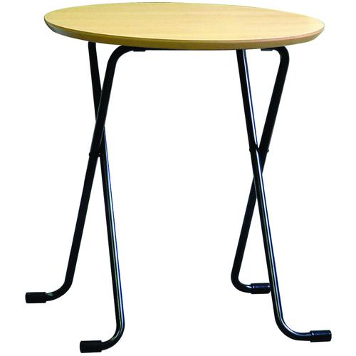 ■セイコー テーブル丸 高さ68cm ブラック/ナチュラル〔品番:W63T16〕【1764537:0】[送料別途見積り][法人・事業所限定][外直送][店頭受取不可]