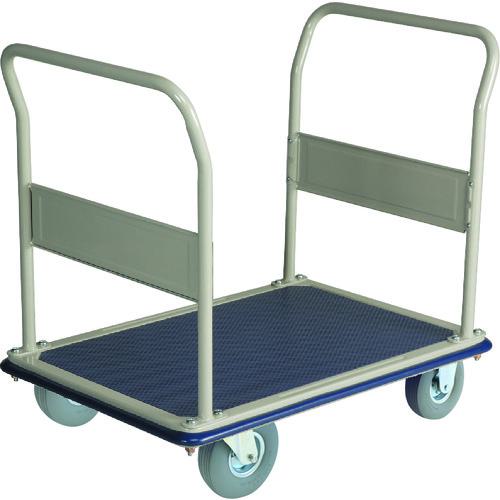 ■金沢 大型スチール台車 両ハンドル固定式 ノーパンククッションタイヤ付〔品番:NHT303SL〕【1770148:0】[送料別途見積り][法人・事業所限定][外直送][店頭受取不可]