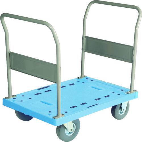 ■金沢 大型樹脂台車 両ハンドル固定式 ノーパンククッションタイヤ付〔品番:NP303SL〕【1770184:0】[送料別途見積り][法人・事業所限定][外直送][店頭受取不可]