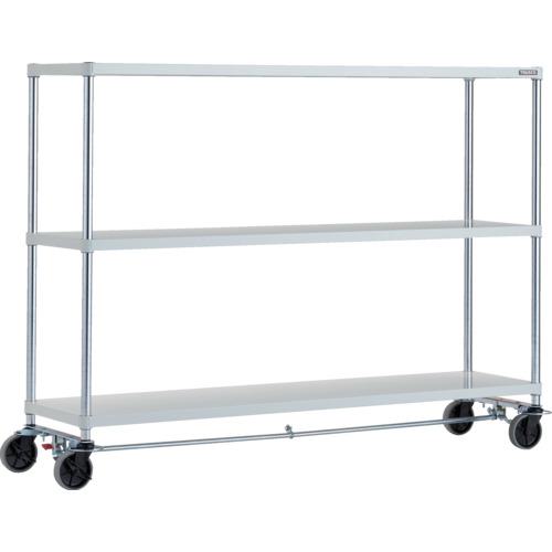■TRUSCO スチールラック フェニックスラック 1800X450 3段 U車輪4輪S付 W色 抗菌粉体塗装〔品番:PER4643U125B4W〕【1832683:0】[法人・事業所限定][直送元][店頭受取不可]
