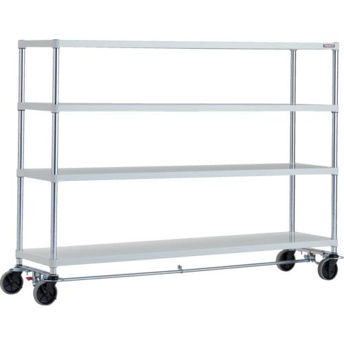 ■TRUSCO スチールラック フェニックスラック 1800X450 4段 U車輪4輪S付 W色 抗菌粉体塗装〔品番:PER4644U125B4W〕【1832684:0】[法人・事業所限定][直送元][店頭受取不可]