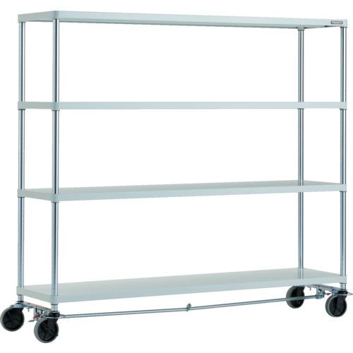 ■TRUSCO スチールラック フェニックスラック 1800X450 4段 U車輪4輪S付 W色 抗菌粉体塗装〔品番:PER5644U125B4W〕【1832693:0】[法人・事業所限定][直送元][店頭受取不可]