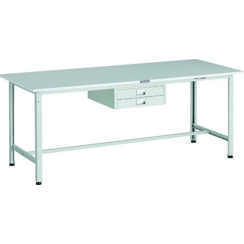 ■TRUSCO 軽荷重作業台(300kg)AE型 1800X750XH740 薄型2段引出し付 ホワイト色〔品番:RAE1800UDC2W〕【1833866:0】[法人・事業所限定][直送元][店頭受取不可]｜ホームセンターバロー　店