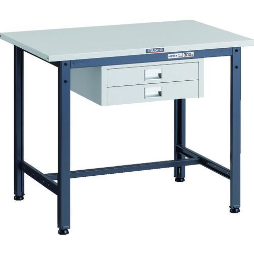 ■TRUSCO 軽荷重作業台(300kg)AE型 900X600XH740 薄型2段引出し付 ダークグレー色〔品番:SAE0960UDC2DG〕【1833873:0】[法人・事業所限定][直送元][店頭受取不可]｜ホームセンターバロー　店