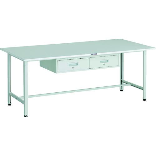 ■TRUSCO 軽荷重作業台(300kg)AE型 1800X900XH740 2列引出し付 ホワイト色〔品番:RAE1809FL2W〕【1833897:0】[法人・事業所限定][直送元][店頭受取不可]