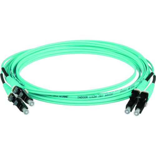 ■PANDUIT 光ファイバーパッチコード OM3(低損失タイプ) 両端LCデュプレックス LSZH 10m〔品番:FX2ELLNLNSNM010〕【1949252:0】[店頭受取不可]