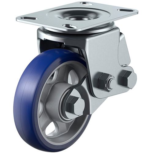 ■ユーエイ プレート式 自在 クッションキャスター プレミアムウレタン 車輪径150mm SKYタイプ SKY-2S型 取付寸法133×86(125×62)〔品番:SKY2S150APUA1〕【1951083:0】[送料別途見積り][店頭受取不可]