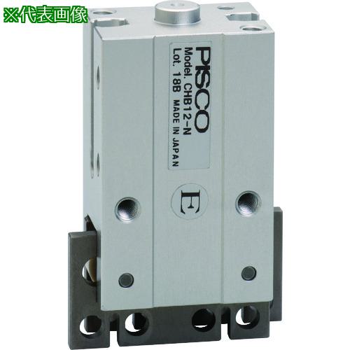 ■PISCO エアチャック 平行チャックマルチタイプ ボディ厚16.4mm 複動式 センタポート付〔品番:CHB12DC〕【1954989:0】[送料別途見積り][店頭受取不可]