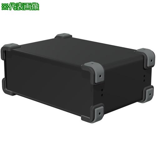 ■タカチ コーナーガード付アルミケース ブラック/グレー〔品番:UCG321222BG〕【1956448:0】[法人・事業所限定][外直送元][店頭受取不可]