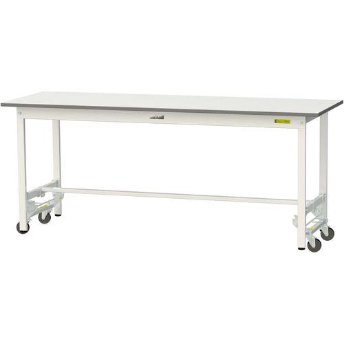 ■ヤマテック 軽量作業台 ワークテーブル150シリーズ ワンタッチ移動式 低圧メラミン天板 W1800&times;D600&times;H740mm シルキーホワイト〔品番:SUPU1860WW〕【1956767:0】[法人・事業所限定][直送元][店頭受取不可]｜ホームセンターバロー　店