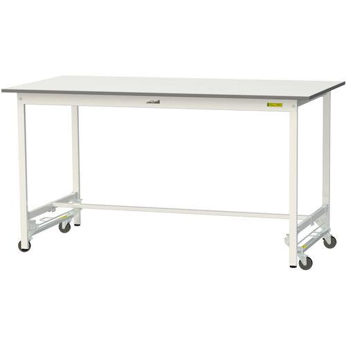 ■ヤマテック 軽量作業台 ワークテーブル150シリーズ ワンタッチ移動式 低圧メラミン天板 W1800×D900×H950mm シルキーホワイト〔品番:SUPUH1890WW〕【1956777:0】[法人・事業所限定][直送元][店頭受取不可]