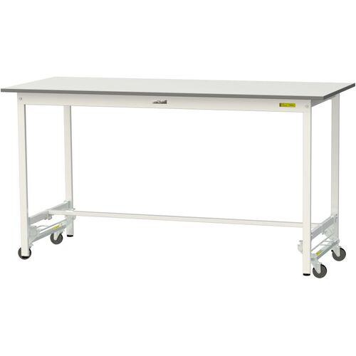 ■ヤマテック 軽量作業台 ワークテーブル150シリーズ ワンタッチ移動式 低圧メラミン天板 W1800×D750×H950mm シルキーホワイト〔品番:SUPUH1875WW〕【1956778:0】[法人・事業所限定][直送元][店頭受取不可]
