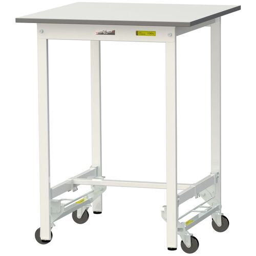 ■ヤマテック 軽量作業台 ワークテーブル150シリーズ ワンタッチ移動式 低圧メラミン天板 W750&times;D750&times;H950mm シルキーホワイト〔品番:SUPUH775WW〕【1956787:0】[法人・事業所限定][直送元][店頭受取不可]｜ホームセンターバロー　店