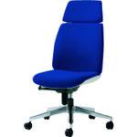 ■プラス 630966)事務イス Uチェア KC-UC56SEL BL 〔品番:KCUC56SELBL〕【1958632:0】[送料別途見積り][法人・事業所限定][外直送][店頭受取不可]