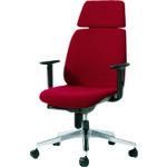 ■プラス 630923)事務イス Uチェア KD-UC67SEL RD 〔品番:KDUC67SELRD〕【1960236:0】[送料別途見積り][法人・事業所限定][外直送][店頭受取不可]