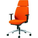 ■プラス 630927)事務イス Uチェア KD-UC67SEL OR 〔品番:KDUC67SELOR〕【1961845:0】[送料別途見積り][法人・事業所限定][外直送][店頭受取不可]｜ホームセンターバロー　店