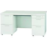 ■PLUS 364848)両袖机 JS-147D-32 WH ホワイト〔品番:JS147D32WH〕【1963360:0】[送料別途見積り][法人・事業所限定][外直送][店頭受取不可]