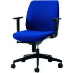 ■プラス 630888)事務イス Uチェア KD-UC61SEL BL 〔品番:KDUC61SELBL〕【1963382:0】[送料別途見積り][法人・事業所限定][外直送][店頭受取不可]