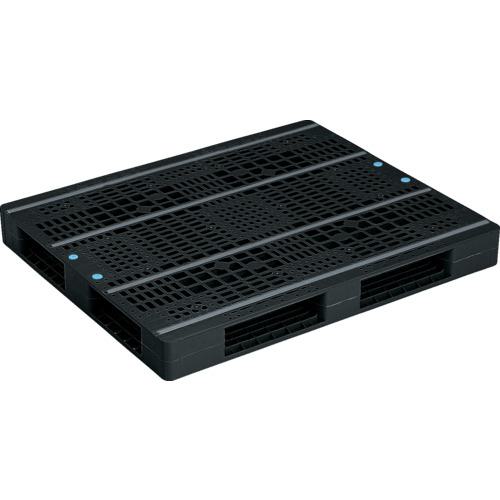 ■サンコー リサイクルプラスチックパレット 812059 R4-1012-2黒〔品番:SKR410122BK〕【1980468:0】[送料別途見積り][法人・事業所限定][外直送][店頭受取不可]