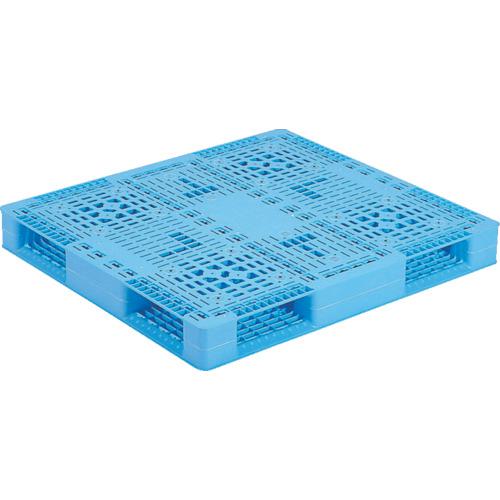 ■サンコー プラスチックパレット 812007 R4-1011 ライトブルー〔品番:SKR41011BL〕【1980474:0】[送料別途見積り][法人・事業所限定][外直送][店頭受取不可]