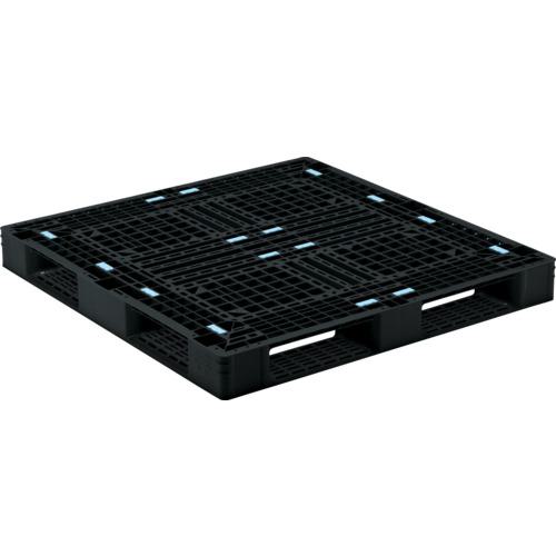 ■サンコー リサイクルプラスチックパレット 813058 D4-112116-2黒〔品番:SKD41121162BK〕【1980541:0】[送料別途見積り][法人・事業所限定][外直送][店頭受取不可] 20,570円