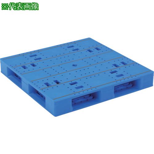 ■サンコー プラスチックパレット 840001 LX-1111D4青〔品番:SKLX1111D4BL〕【1980545:0】[送料別途見積り][法人・事業所限定][外直送][店頭受取不可] 35,420円