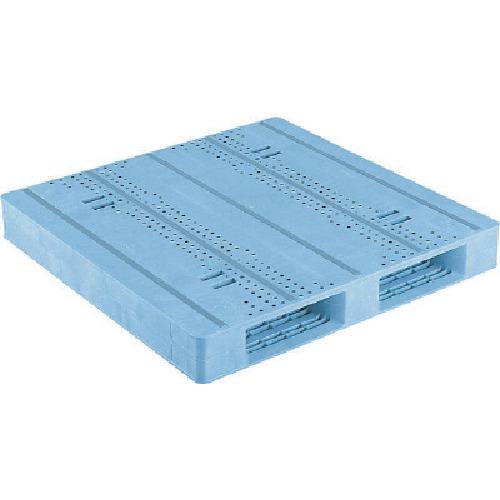 ■サンコー プラスチックパレット 812139 D2-1111F-3 青〔品番:D21111F3〕【1982108:0】[送料別途見積り][法人・事業所限定][外直送][店頭受取不可]