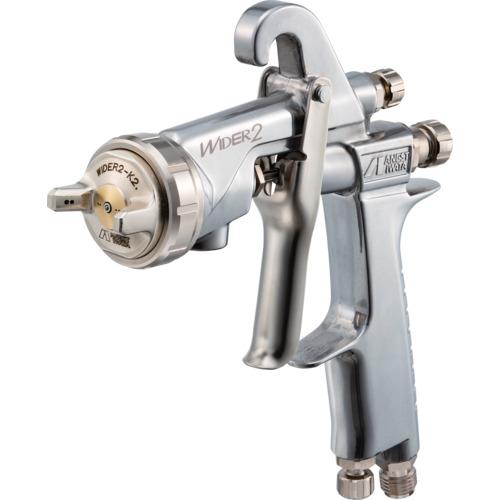 ■アネスト岩田 大形スプレーガン(重力式) ノズル口径 Φ2.0 パターン開き320mm〔品番:WIDER220R2G〕【1982191:0】[店頭受取不可]
