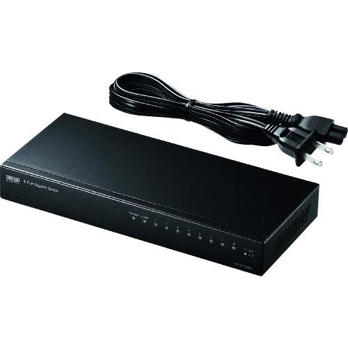 ■SANWA Giga対応スイッチングハブ(8ポート)ループ検知機能つき〔品番:LANGIGAH8L〕【2027652:0】[法人・事業所限定][外直送元][店頭受取不可]