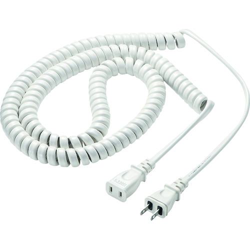 ■SANWA カール電源延長コード〔品番:TAPEXC3〕【2033952:0】[法人・事業所限定][外直送元][店頭受取不可]