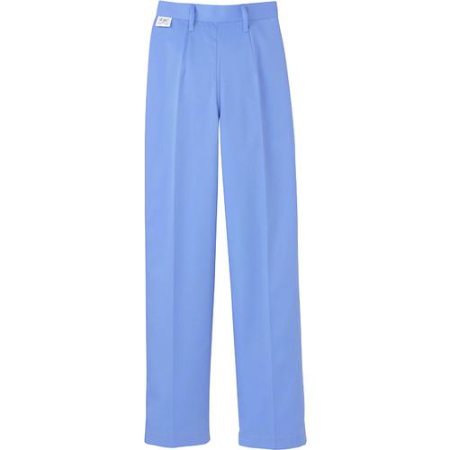 ■サンペックス ストレートパンツ レディース 食品工場 白衣 衛生 サックス L〔品番:US2627L〕【2035570:0】[送料別途見積り][掲外取寄][店頭受取不可]