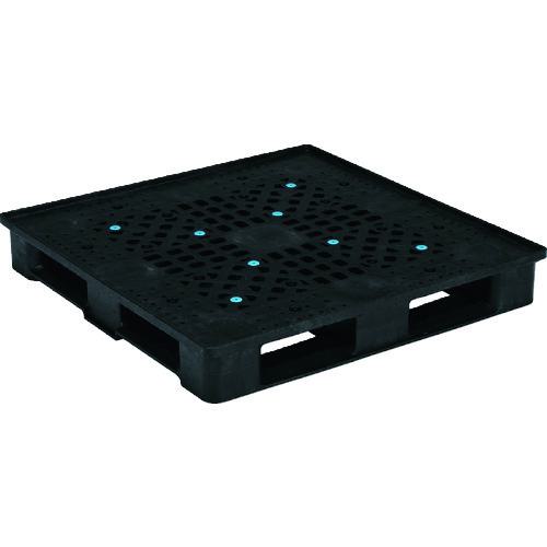 ■サンコー 樹脂パレット(片面四方差し) リサイクルプラスチックパレット 812226 D4-1111FN-2 間口1130×奥行1130×高さ164mm〔品番:SKD41111FN2BK〕【2037146:0】[送料別途見積り][法人・事業所限定][直送][店頭受取不可] 21,010円