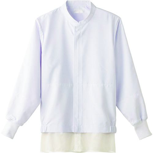 ■サンペックス 長袖ジャンパー 食品工場 白衣 衛生 ホワイト L〔品番:CD635L〕【2040230:0】[送料別途見積り][掲外取寄][店頭受取不可]
