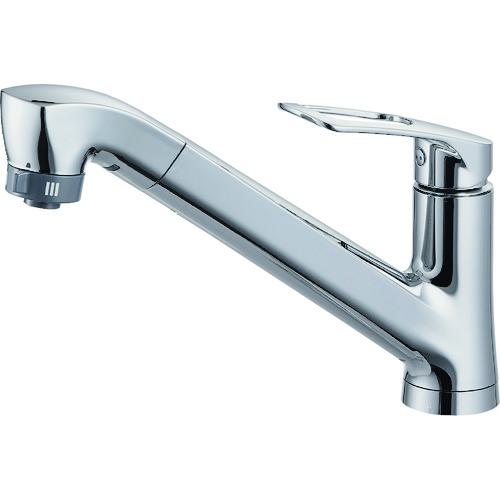 ■SANEI シングルワンホールスプレー混合栓〔品番:K87121EJK13〕【2043163:0】[送料別途見積り][掲外取寄][店頭受取不可]