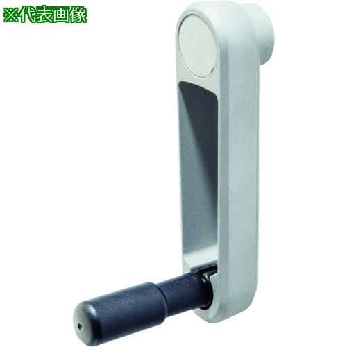 ■HALDER 機械用ハンドル クランクハンドル ハンドル折りたたみ可 シルバー 取付穴(mm):角穴10〔品番:24331.0605〕【2063325:0】[店頭受取不可]｜ホームセンターバロー　店