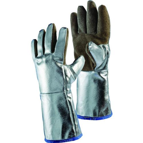 ■JUTEC 耐熱手袋 アルミナイズドレザー XL〔品番:H05LA238W2〕【2063524:0】[店頭受取不可]