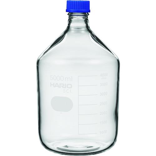 ■HARIO 耐熱ねじ口瓶 5,000mL〔品番:NBO5LSCI〕【2065654:0】[店頭受取不可]