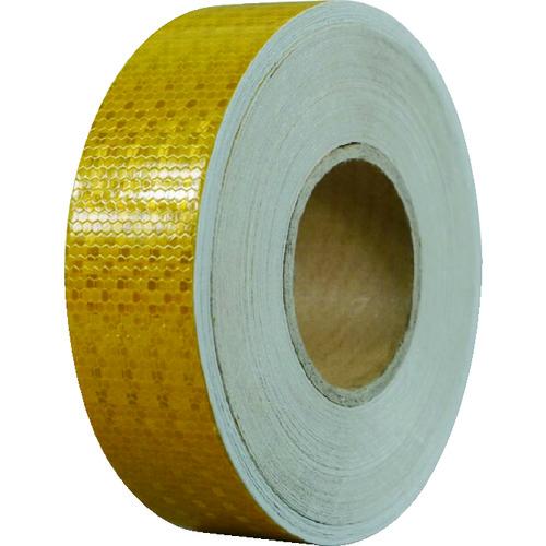 ■セーフラン 高輝度反射テープ 黄 幅50mm×50m〔品番:14353〕【2068981:0】[店頭受取不可]