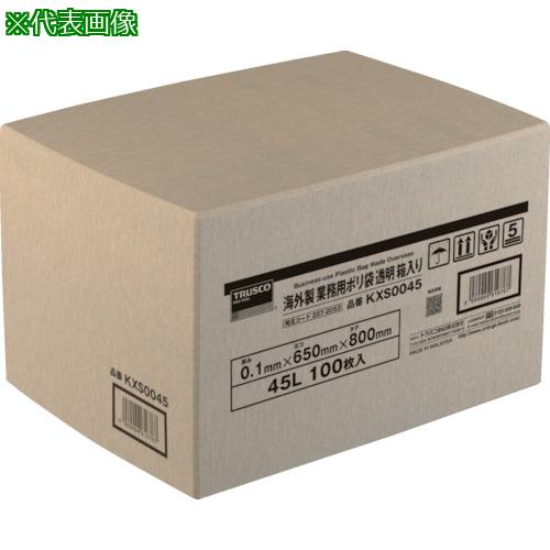 ■TRUSCO 海外製 業務用ポリ袋 透明・箱入 0.1×120L 100枚入〔品番:KXS00120〕【2072052:0】[店頭受取不可]