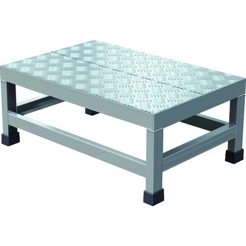 ■TRUSCO アルミ製溶接一体構造型作業台 縞板タイプ 一段(完成品) W600&times;D400&times;H250〔品番:WTDBC6425〕【2074492:0】[店頭受取不可]｜ホームセンターバロー　店