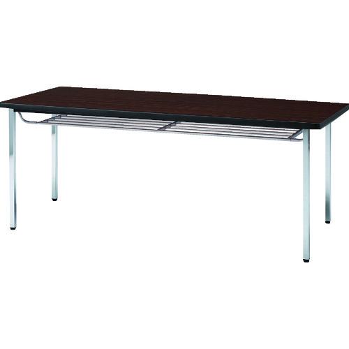 ■TRUSCO 会議用テーブル 1200X600XH700 下棚付 丸脚 ローズ〔品番:TDST1260RO〕【2082298:0】[法人・事業所限定][直送元][店頭受取不可]