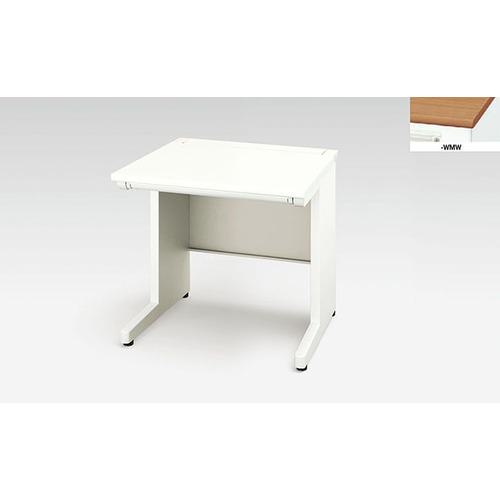 ■NAIKI 平デスク XEHH型/天板:ミディアムウォールナット 本体:クリアーホワイト/W800×D700×H720〔品番:XEHH087FWMW〕【2086882:0】[送料別途見積り][法人・事業所限定][外直送][店頭受取不可]