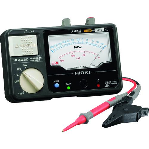 ■HIOKI アナログ絶縁抵抗計(3レンジ) IR4030-10 書類3点付〔品番:IR403010SYORUI3TENTUKI〕【2088016:0】[送料別途見積り][法人・事業所限定][掲外取寄][店頭受取不可]