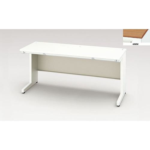 ■NAIKI 平デスク XEHH型/天板:ミディアムウォールナット 本体:クリアーホワイト/W1600×D600×H720〔品番:XEHH166FWMW〕【2091208:0】[送料別途見積り][法人・事業所限定][外直送][店頭受取不可]