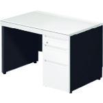 ■PLUS 673547)ステージオ 片袖机 ST-F117L-P4 WS/BK〔品番:STF117LP4WSBK〕【2095407:0】[送料別途見積り][法人・事業所限定][外直送][店頭受取不可]｜ホームセンターバロー　店