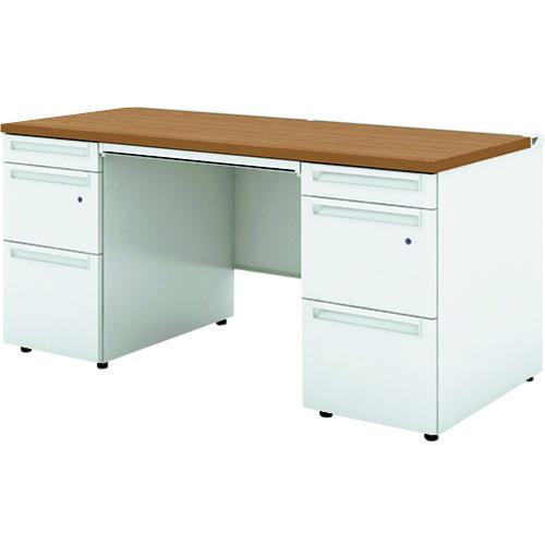 ■PLUS 779640)US 両袖机UR-157DL-33 T2/W4〔品番:UR157DL33T2W4〕【2095735:0】[送料別途見積り][法人・事業所限定][外直送][店頭受取不可]｜ホームセンターバロー　店