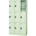 ■PLUS 71075)多人数用ロッカー KL-H33N LGY〔品番:KLH33NLGY〕【2096792:0】[送料別途見積り][法人・事業所限定][外直送][店頭受取不可]