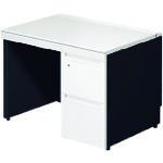 ■PLUS 673556)ステージオ 片袖机 ST-F107L-P3 WS/BK〔品番:STF107LP3WSBK〕【2101723:0】[送料別途見積り][法人・事業所限定][外直送][店頭受取不可]｜ホームセンターバロー　店