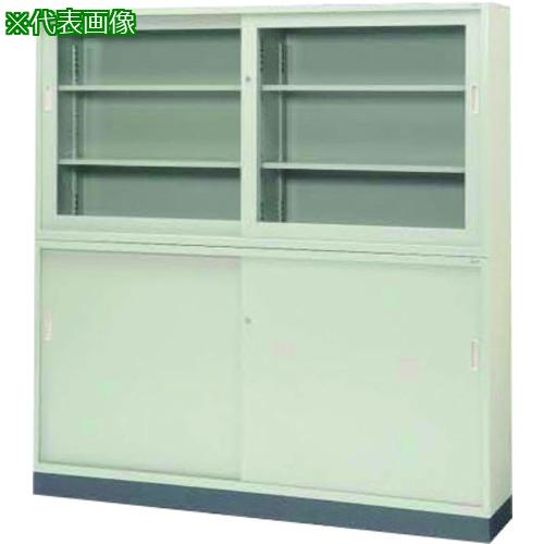 ■PLUS 18476)KR 引違い書庫 SS-653R LGY〔品番:SS653RLGY〕【2104648:0】[送料別途見積り][法人・事業所限定][外直送][店頭受取不可]