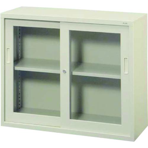 ■PLUS 18409)KR 引違い書庫(ガラス戸) SG-352FR LGY〔品番:SG352FRLGY〕【2104710:0】[送料別途見積り][法人・事業所限定][外直送][店頭受取不可]｜ホームセンターバロー　店